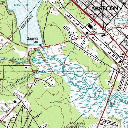Topographic Map of Ingersolls Branch, NJ