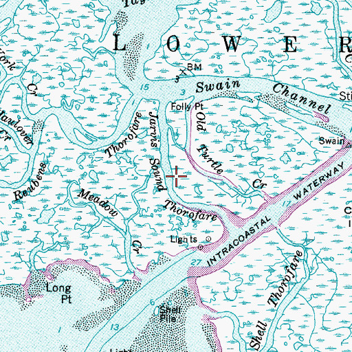 Topographic Map of Jarvis Sound Thorofare, NJ
