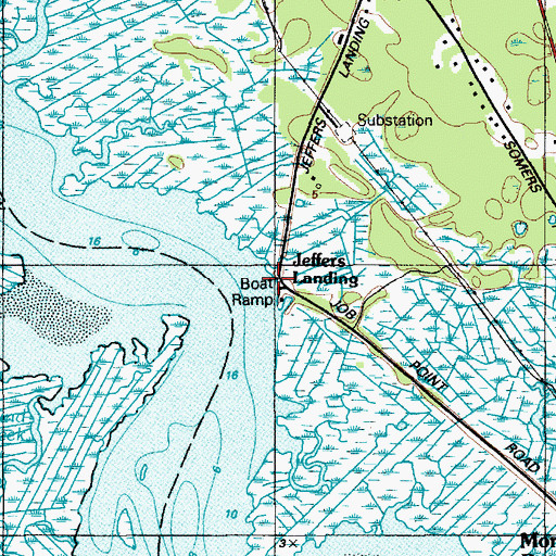 Topographic Map of Jeffers Landing, NJ