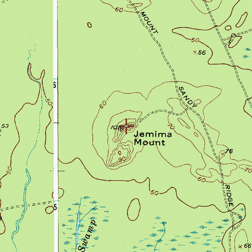 Topographic Map of Jemima Mount, NJ
