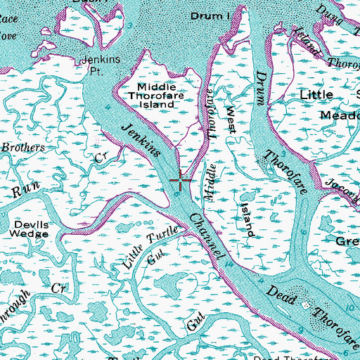 Topographic Map of Jenkins Channel, NJ