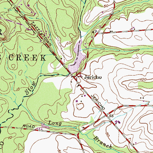 Topographic Map of Jericho, NJ