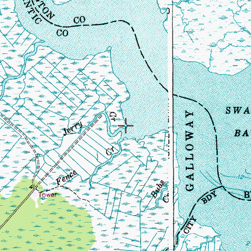 Topographic Map of Jerry Creek, NJ