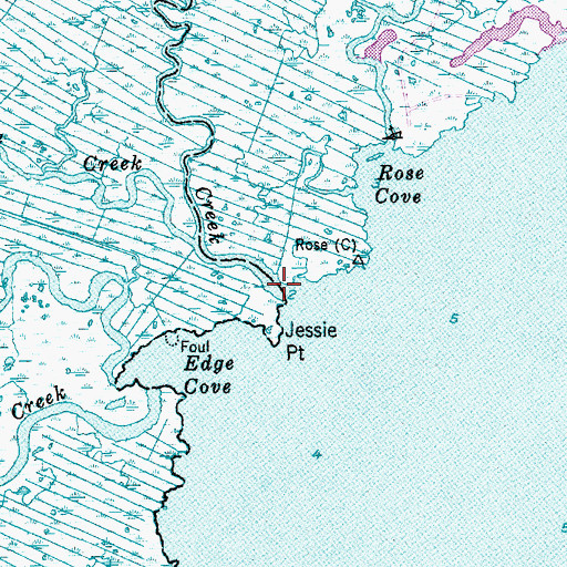 Topographic Map of Jesses Creek, NJ