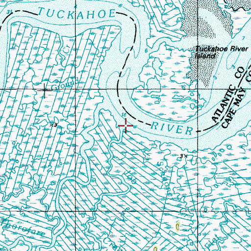 Topographic Map of Job Creek, NJ