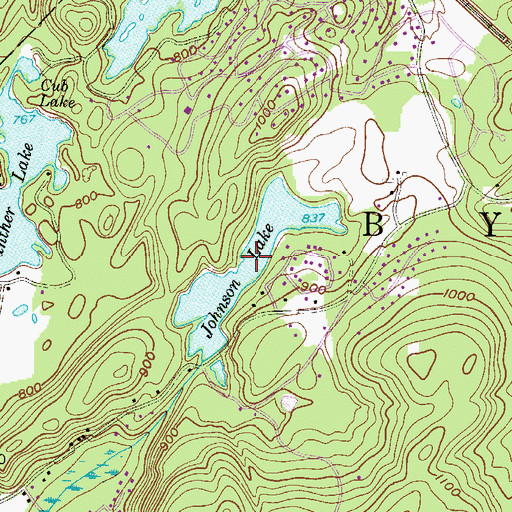 Topographic Map of Johnson Lake, NJ
