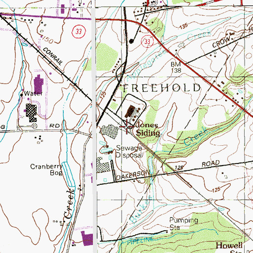 Topographic Map of Jones Siding, NJ