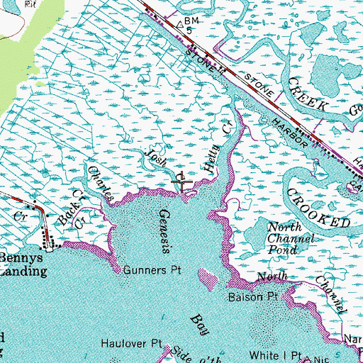 Topographic Map of Josh Creek, NJ