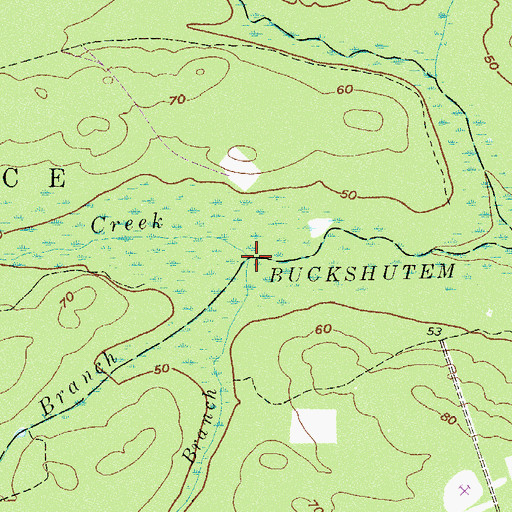 Topographic Map of Joshua Branch, NJ