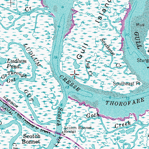 Topographic Map of Jug Creek, NJ