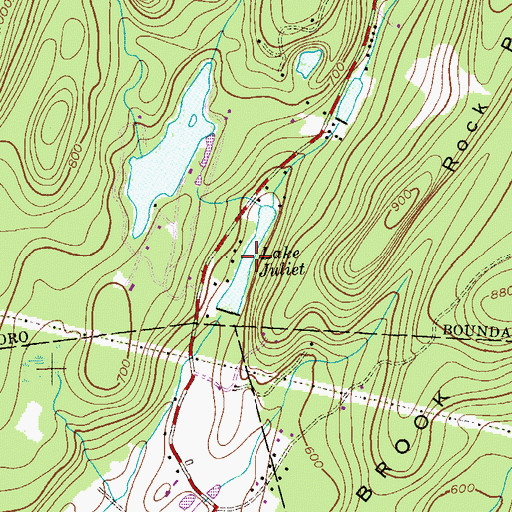 Topographic Map of Lake Juliet, NJ