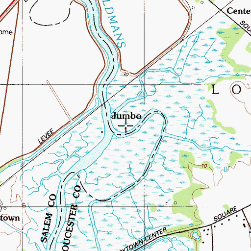 Topographic Map of Jumbo, NJ