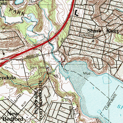 Topographic Map of Jumping Brook, NJ