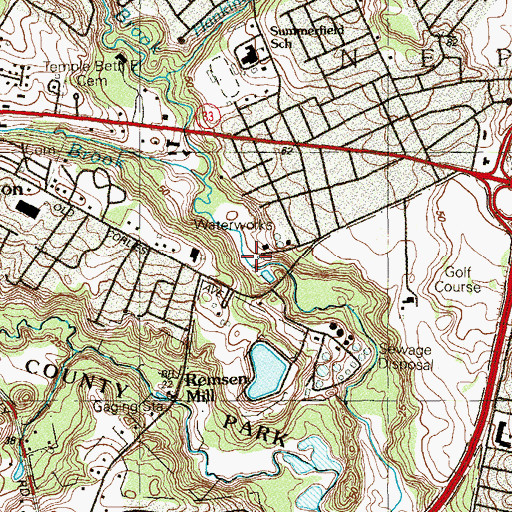 Topographic Map of Jumping Brook Reservoir, NJ