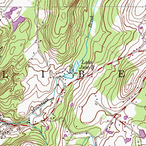 Topographic Map of Lake Just-It, NJ