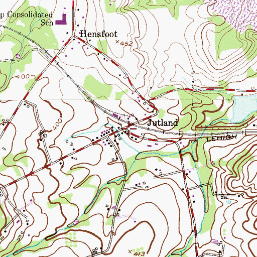 Topographic Map of Jutland, NJ