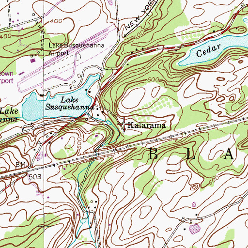 Topographic Map of Kalarama, NJ
