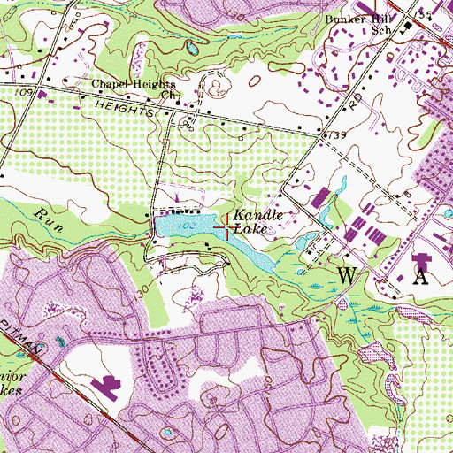 Topographic Map of Kandle Lake, NJ
