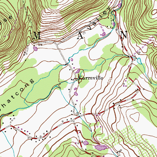 Topographic Map of Karrsville, NJ
