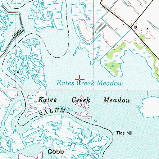 Topographic Map of Kates Creek Meadow, NJ