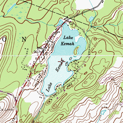 Topographic Map of Lake Kemah, NJ