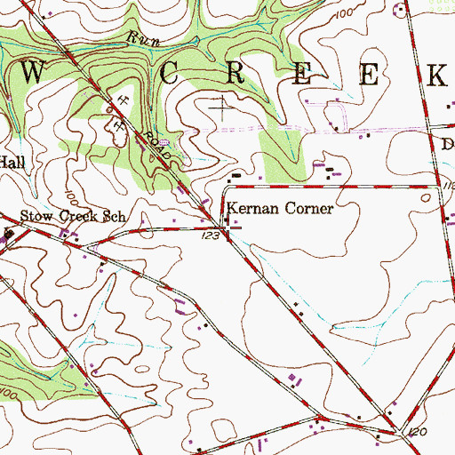 Topographic Map of Kernan Corner, NJ