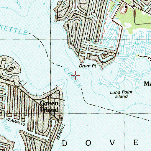 Topographic Map of Kettle Creek, NJ