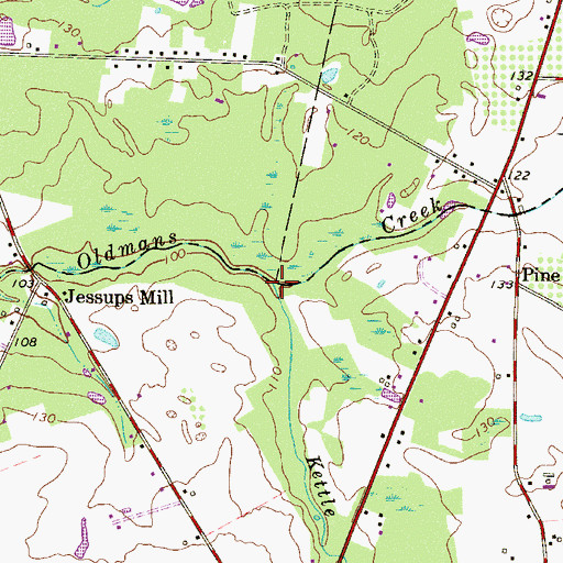 Topographic Map of Kettle Run, NJ