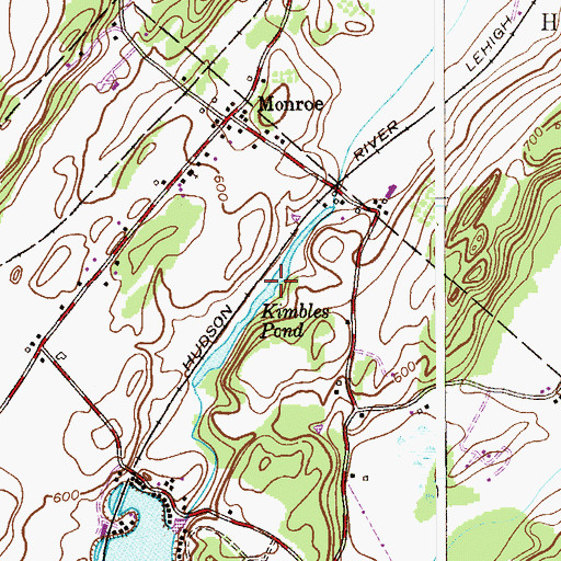 Topographic Map of Kimbles Pond, NJ
