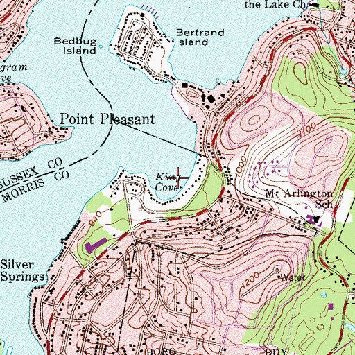 Topographic Map of King Cove, NJ