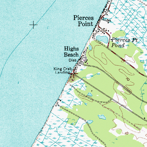 Topographic Map of King Crab Landing, NJ
