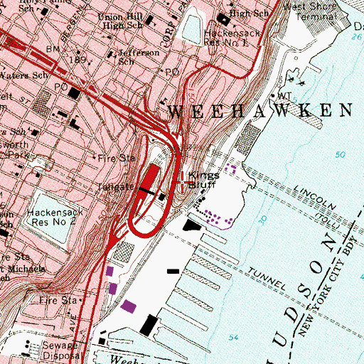 Topographic Map of Kings Bluff, NJ