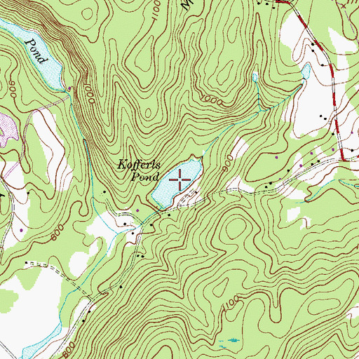 Topographic Map of Kofferls Pond, NJ