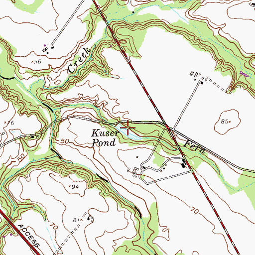 Topographic Map of Kuser Pond, NJ