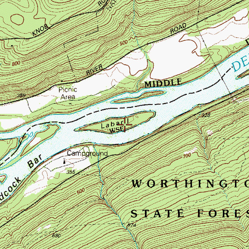 Topographic Map of Labar Island, NJ