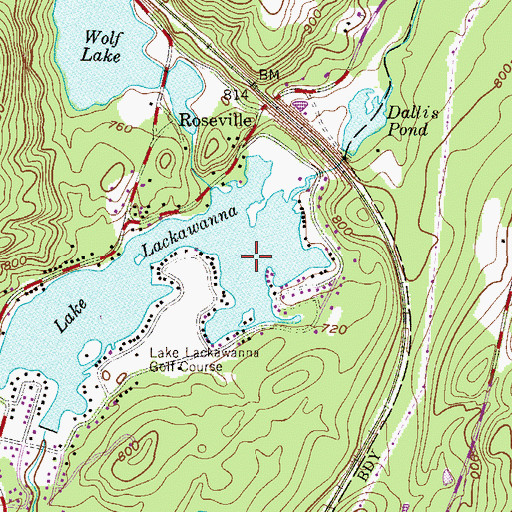 Topographic Map of Lake Lackawanna, NJ