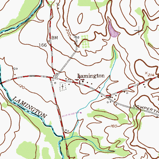 Topographic Map of Lamington, NJ