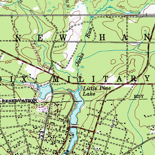 Topographic Map of Larkins Run, NJ