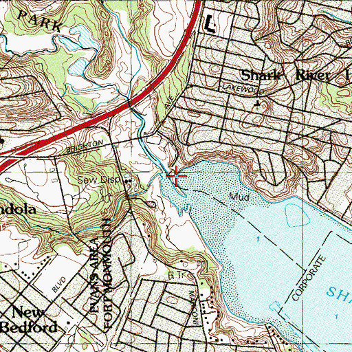 Topographic Map of Laurel Gully Brook, NJ