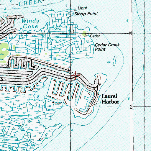 Topographic Map of Laurel Harbor, NJ