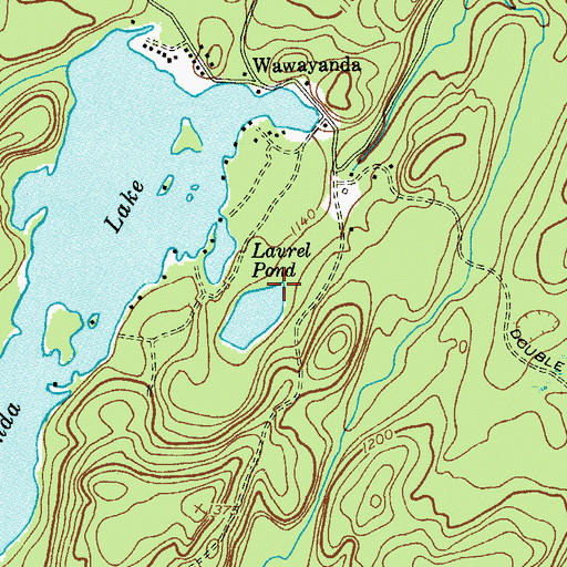 Topographic Map of Laurel Pond, NJ