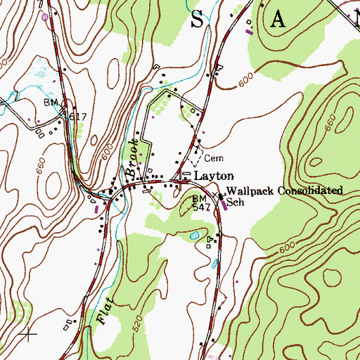 Topographic Map of Layton, NJ