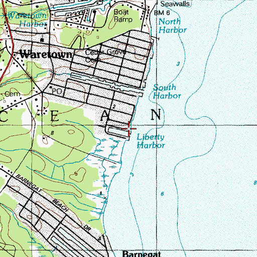 Topographic Map of Liberty Harbor, NJ