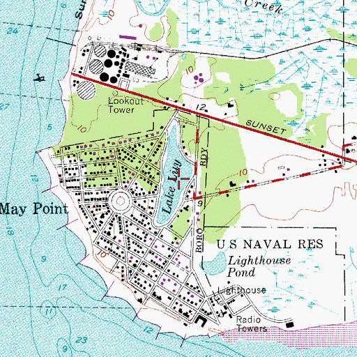 Topographic Map of Lake Lily, NJ