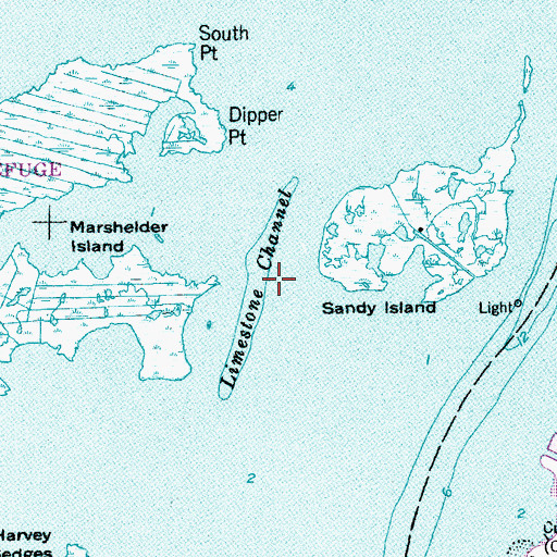 Topographic Map of Limestone Channel, NJ