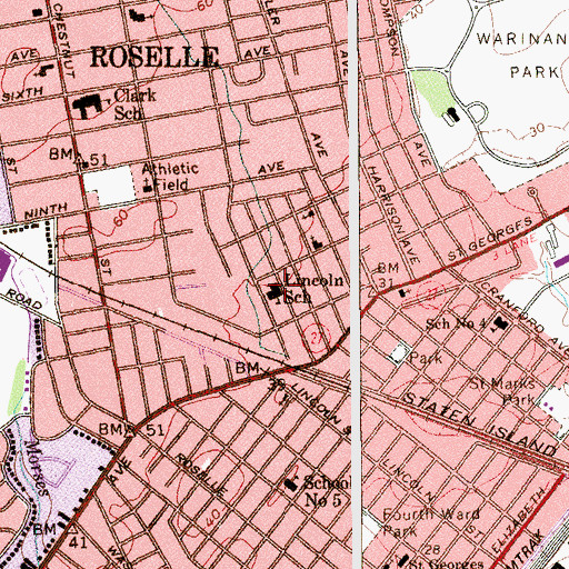 Topographic Map of Doctor Charles C Polk School, NJ