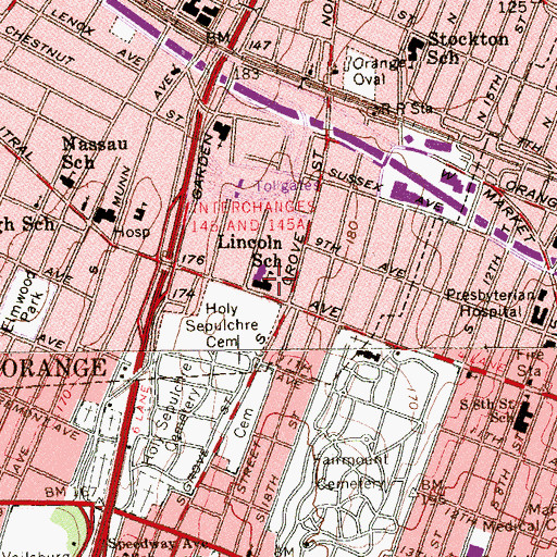 Topographic Map of Dionne Warwick Institute of Economics and Entrepreneurship, NJ