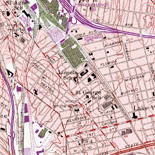 Topographic Map of Number 9 Elementary School, NJ