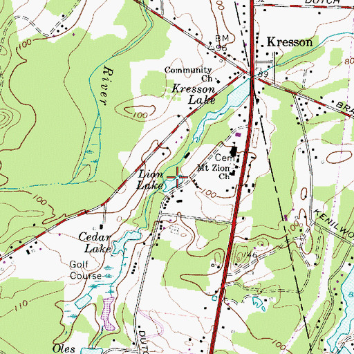 Topographic Map of Lion Lake, NJ