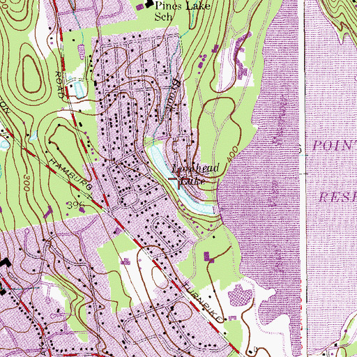 Topographic Map of Lionhead Lake, NJ